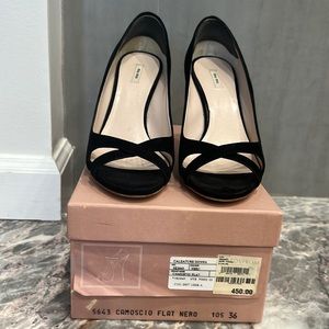 Miu Miu suede dress pumps